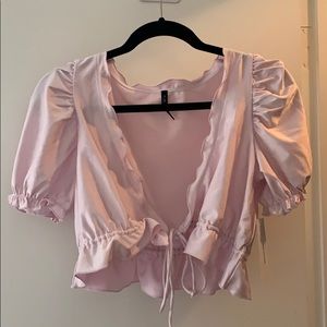 Urban Outfitters Satin Blush Top
